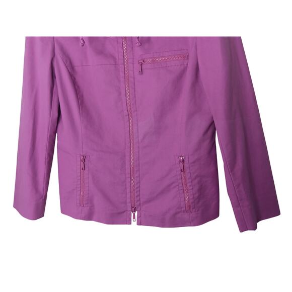 Lafayette 148 New York Pink Zip Front Utility Jacket Women’s Size 10 - Picture 4 of 12